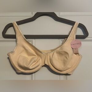 Lane Bryant Cacique Beige Cotton Full Coverage Underwire Bra - 36C
